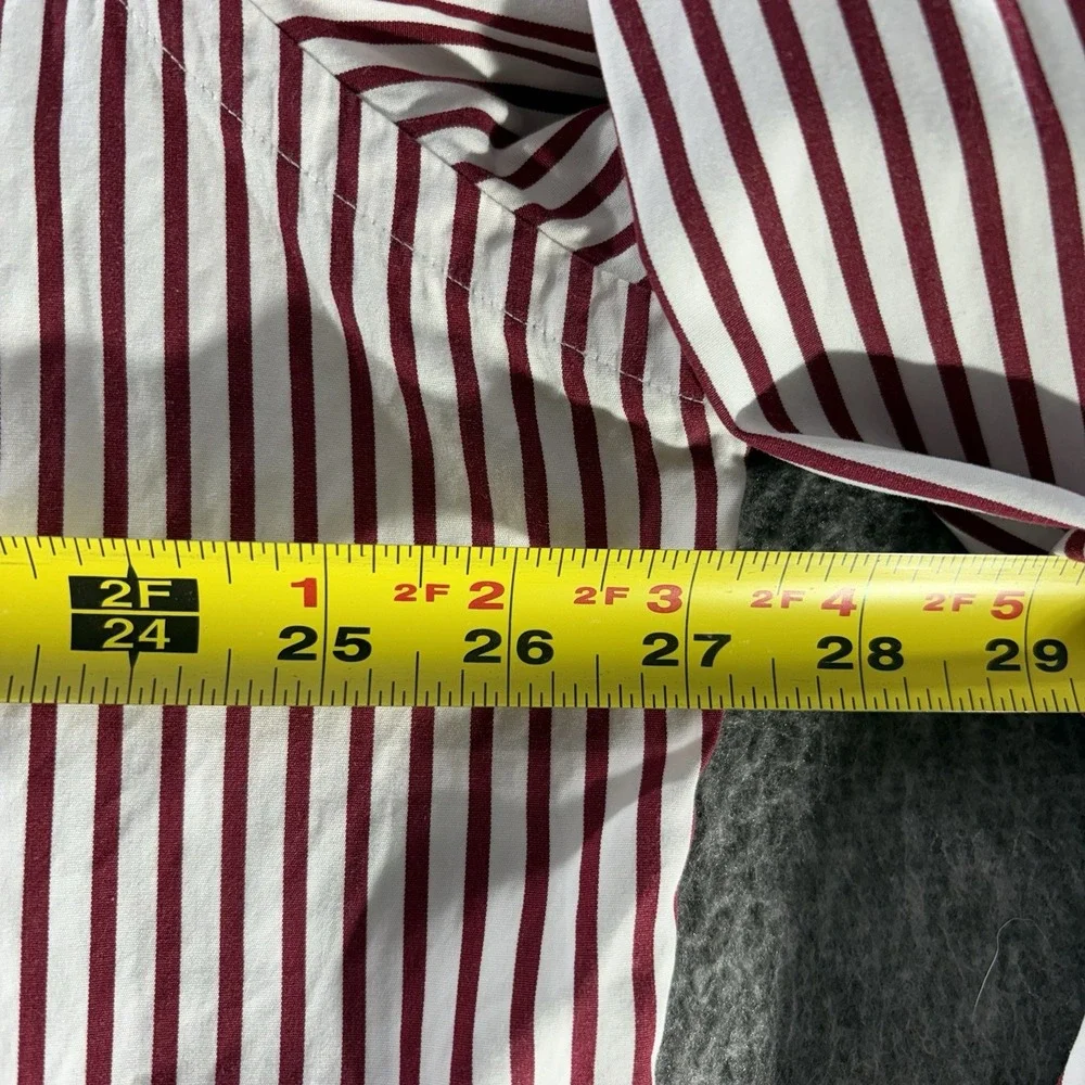Polo Ralph Lauren Shirt Mens 2XL Classic Fit Red White Striped Button Down